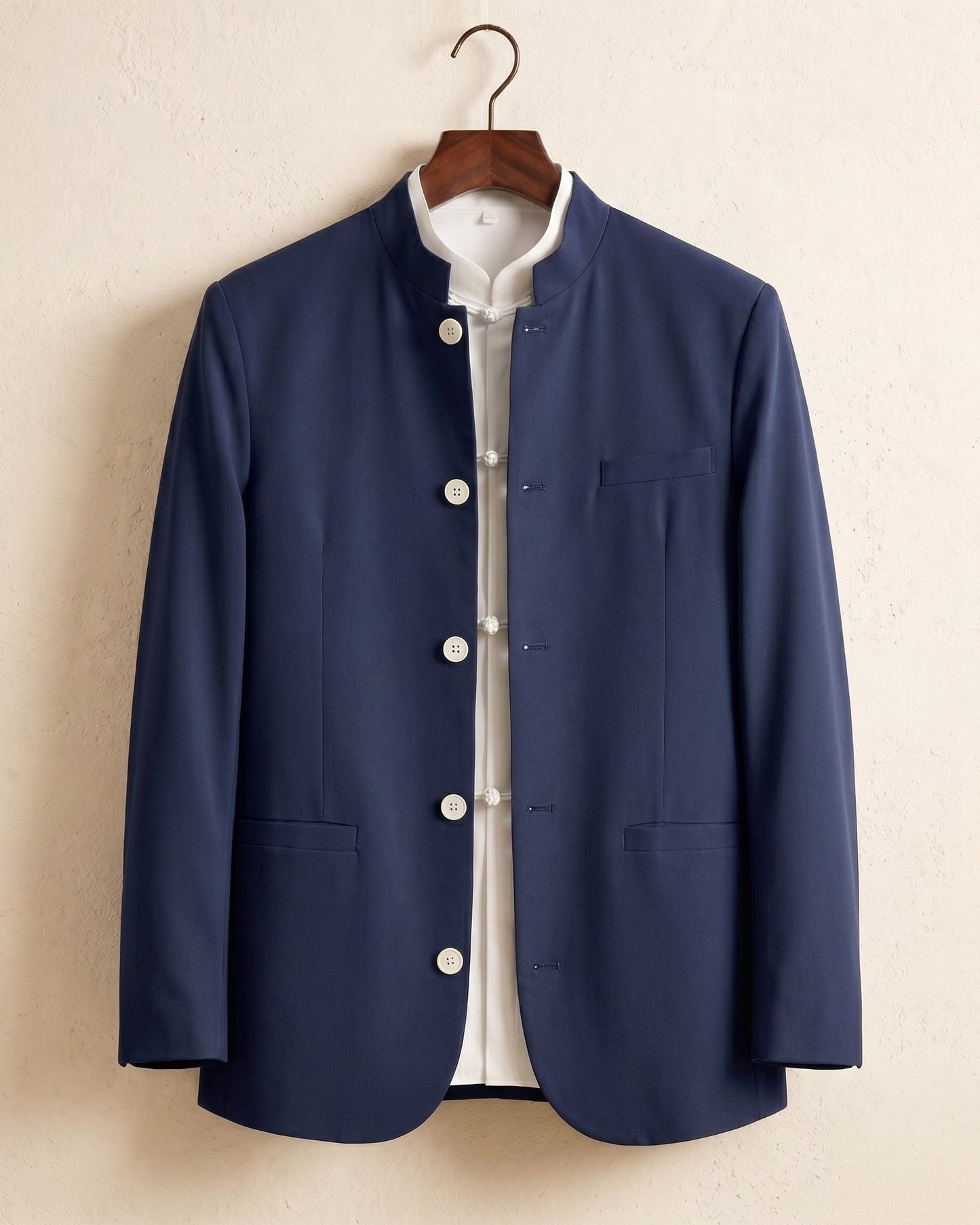 Dante Linen Mandarin Collar Jacket